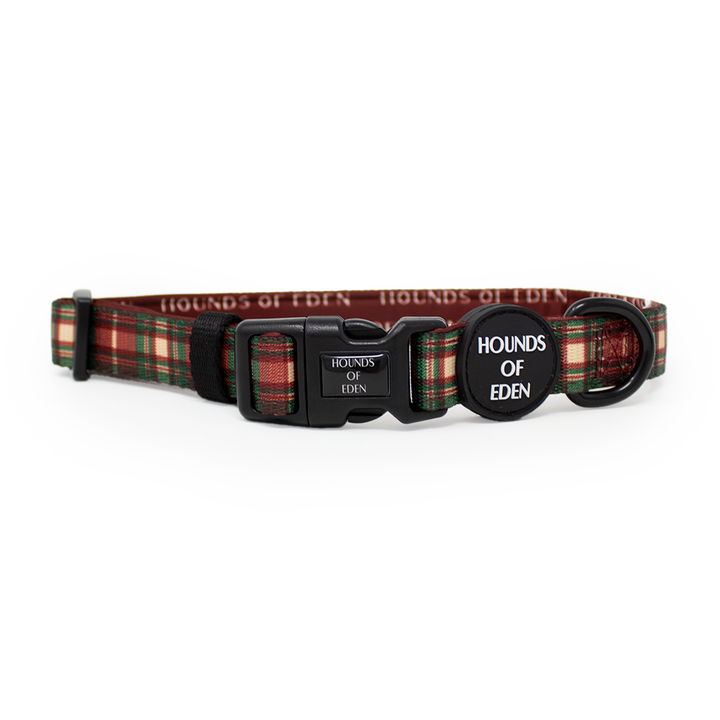 Tartan Me Up - Arnés para perros con diseño de tartán rojo y crema