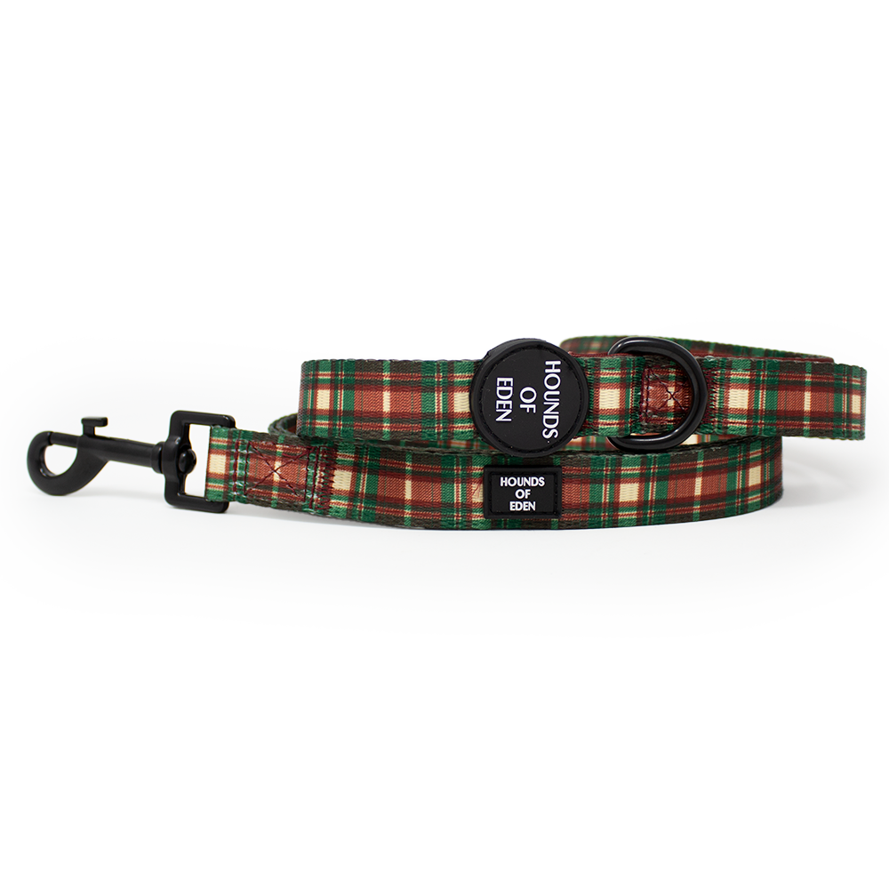Tartan Me Up - Arnés para perros con diseño de tartán rojo y crema