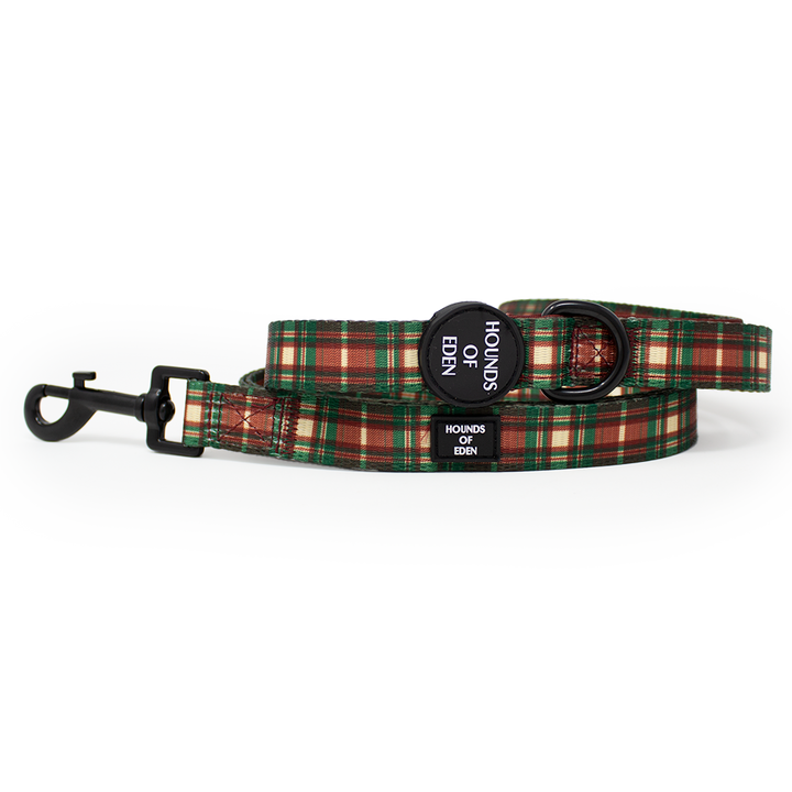Tartan Me Up - Arnés para perros con diseño de tartán rojo y crema