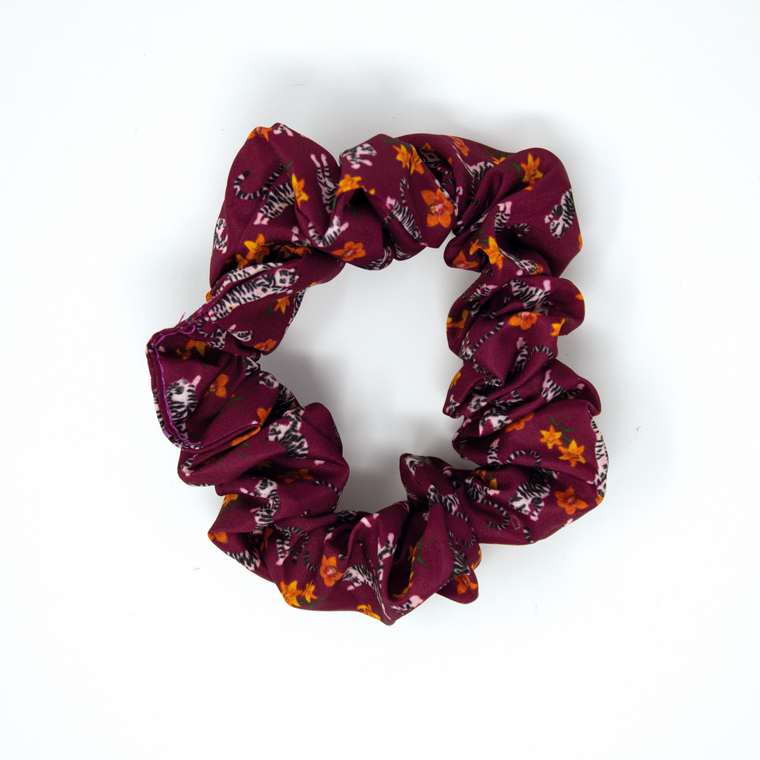 'Tiger Lily' - Goma para el pelo con estampado de tigre rosa magenta