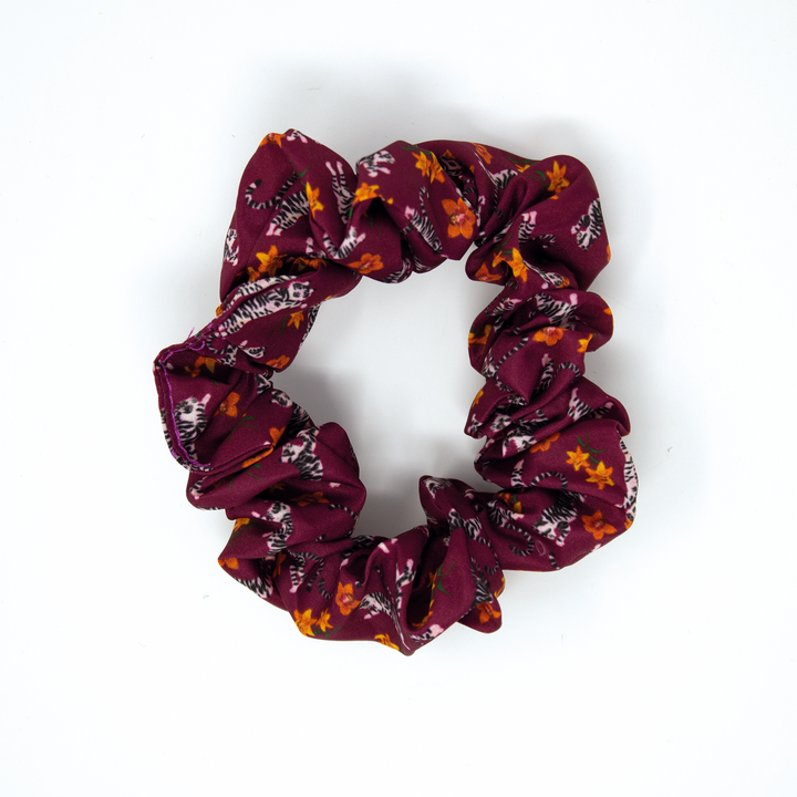 'Tiger Lily' - Goma para el pelo con estampado de tigre rosa magenta