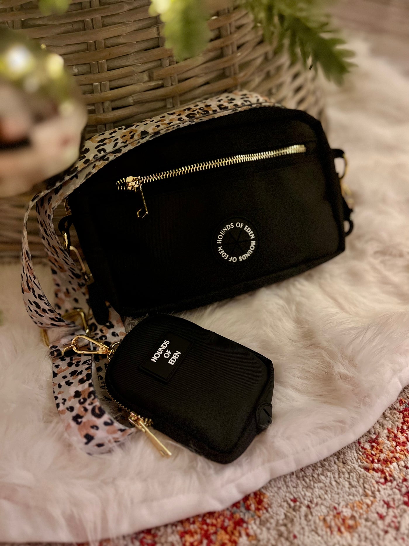 Ulti-Mate Dog Walking Bag - Black - Silver Hardware