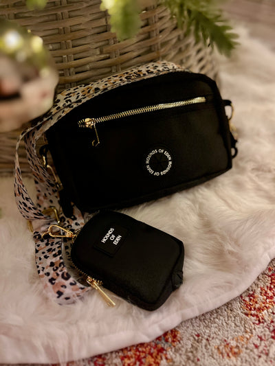 Ulti-Mate Dog Walking Bag - Black - Silver Hardware