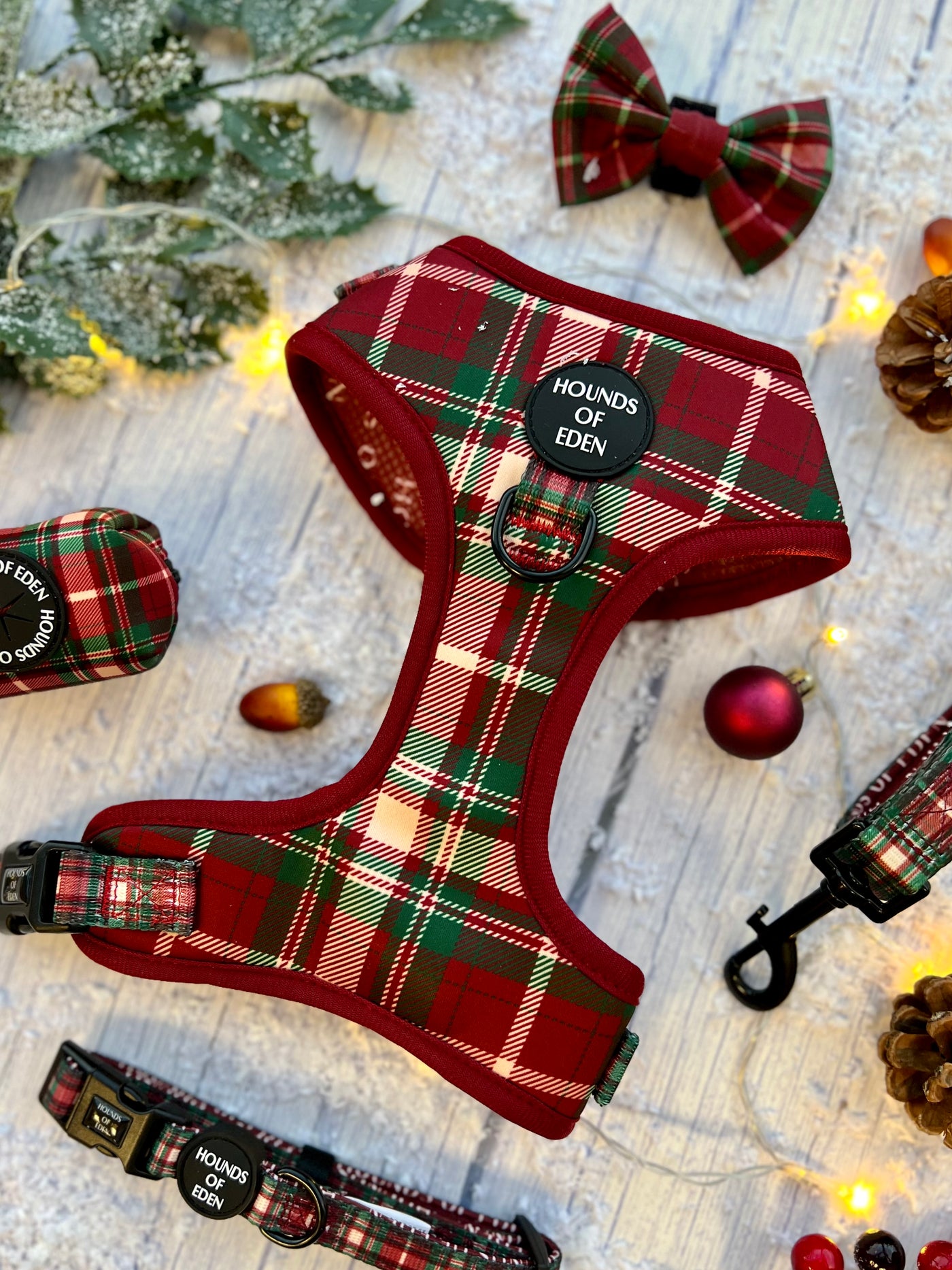 Tartan Me Up - Red & Cream Tartan Design Dog Lead