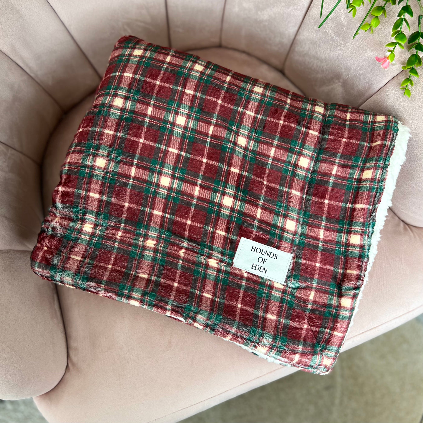 Tartan Me Up - Red & Cream Tartan Snuggle Blanket