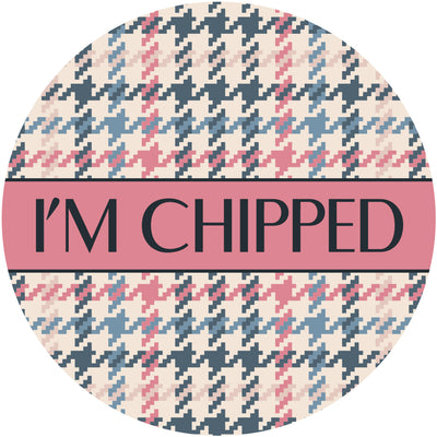 Pink Houndstooth Pet Tag