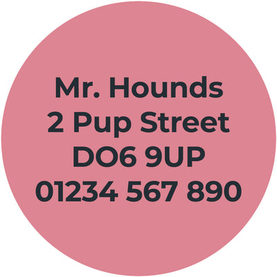 Pink Houndstooth Pet Tag