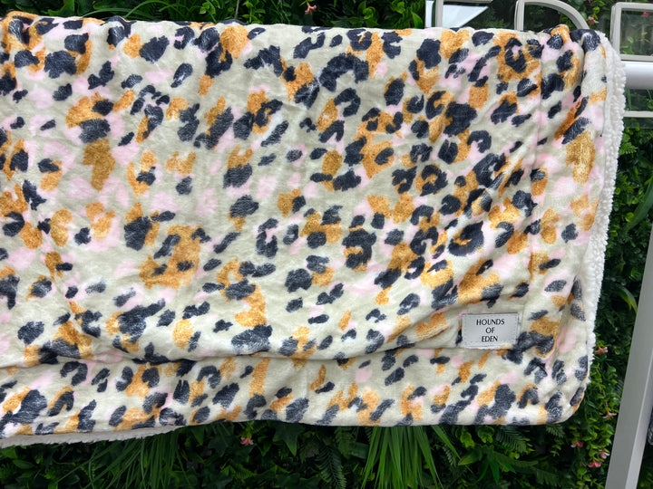 OUTLET - Sage Leopard Snuggle Blanket