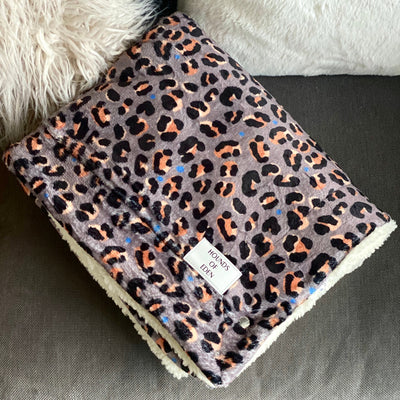 OUTLET - Steel Leopard Snuggle Blanket