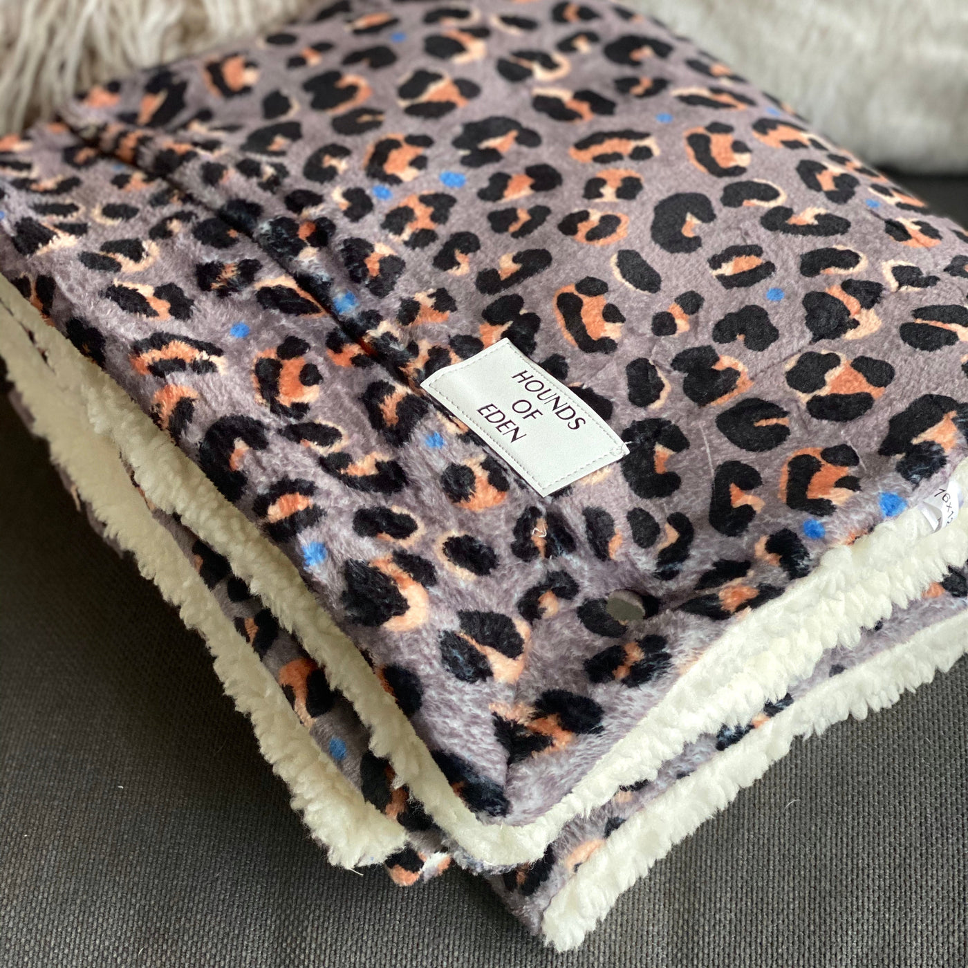 OUTLET - Steel Leopard Snuggle Blanket