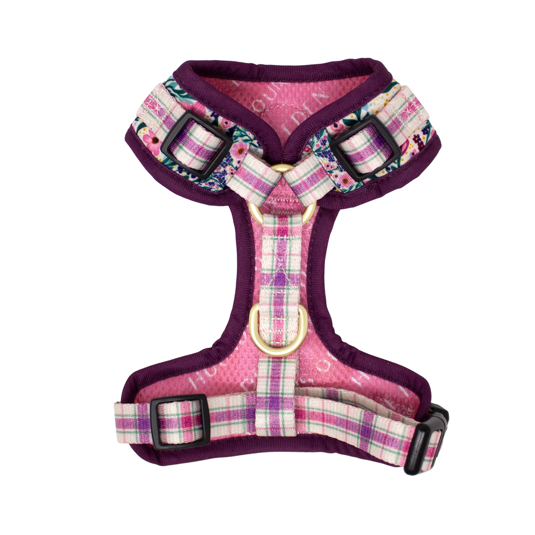 Patchy’s Plum Petals - Dog Collar + ID Tag Holder