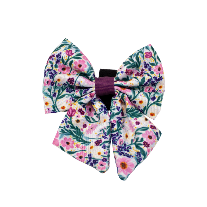 Patchy’s Plum Petals - Dog Sailor Bow Tie