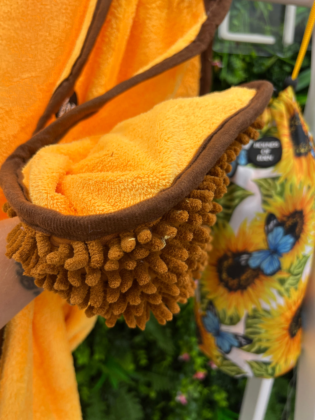 Sunflower Flutter Dog Towel