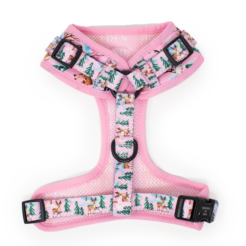 Aurora Nights - Pink Penguin Design Dog Harness
