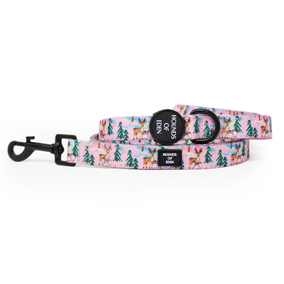Aurora Nights - Pink Penguin Design Dog Collar