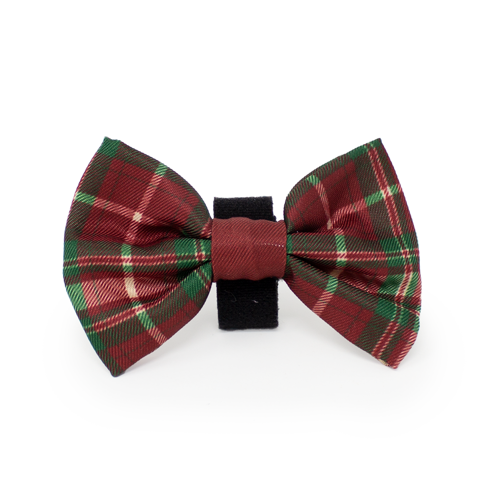 Tartan Me Up - Red & Cream Tartan Design Dog Bow Tie