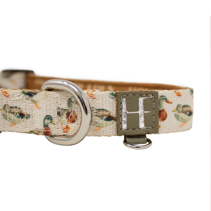 Puddle Ducks - Dog Collar + ID Tag Holder
