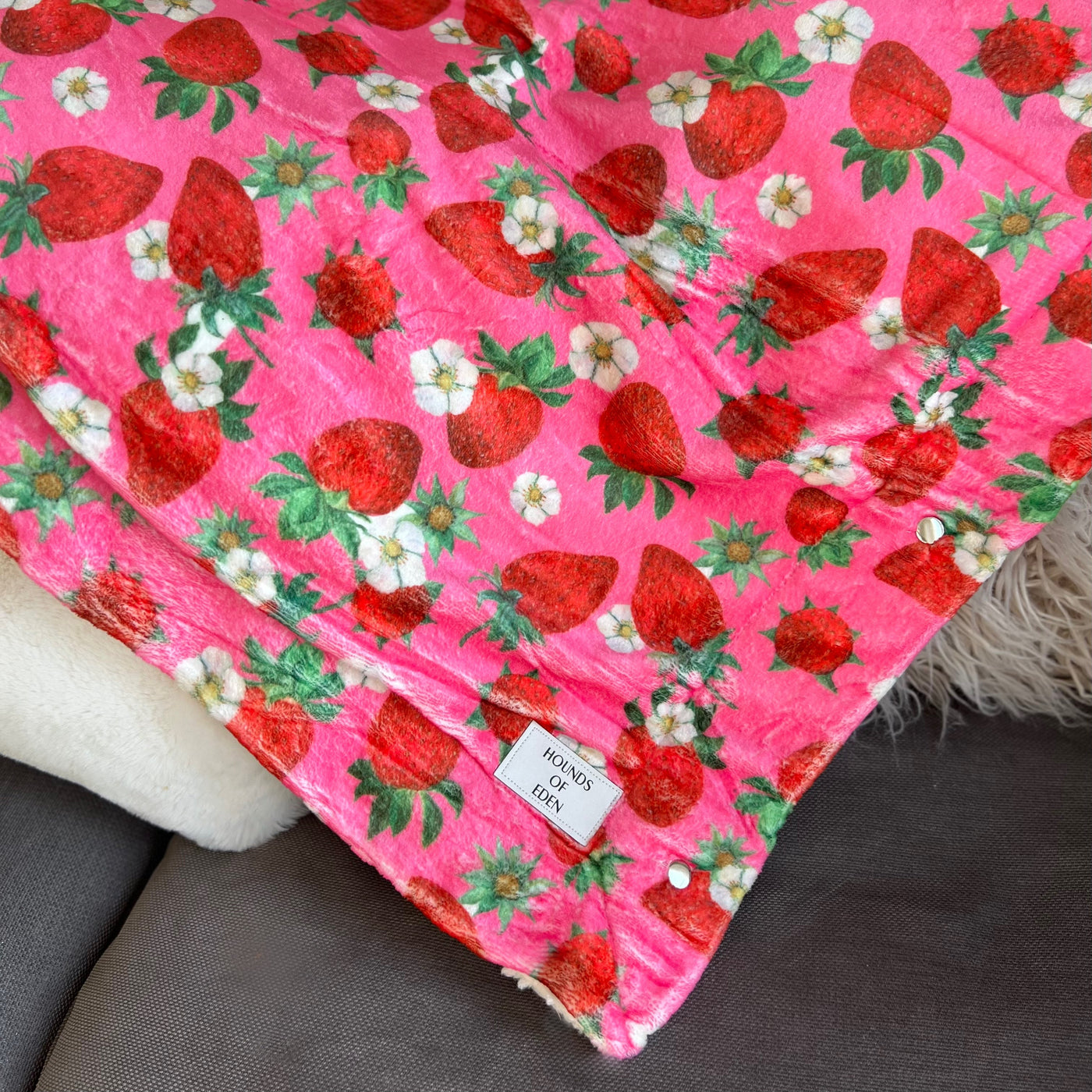 OUTLET - Strawberry Patch Snuggle Blanket