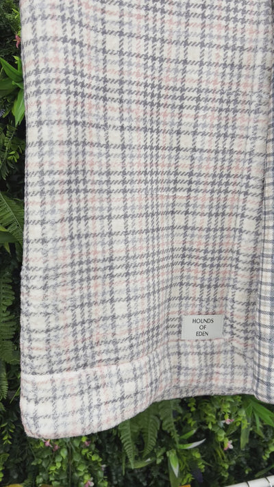 Pink Houndstooth Snuggle Blanket