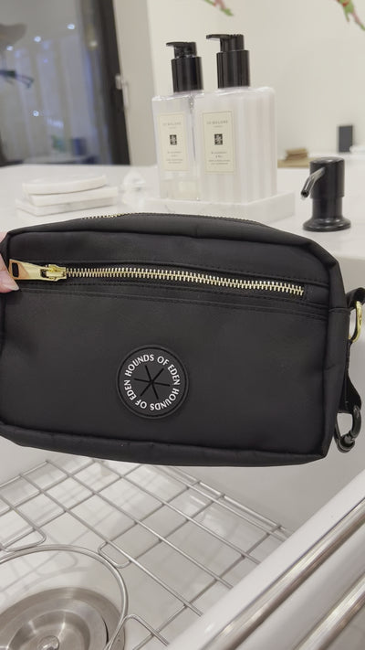 Ulti-Mate Dog Walking Bag - Black - Gold Hardware
