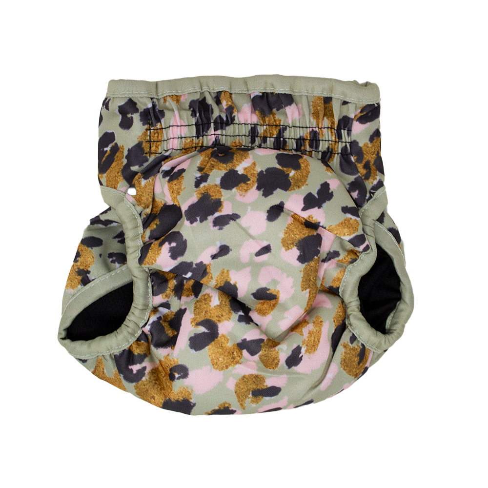 Sage Leopard Design Dog Season Hygiene Panties