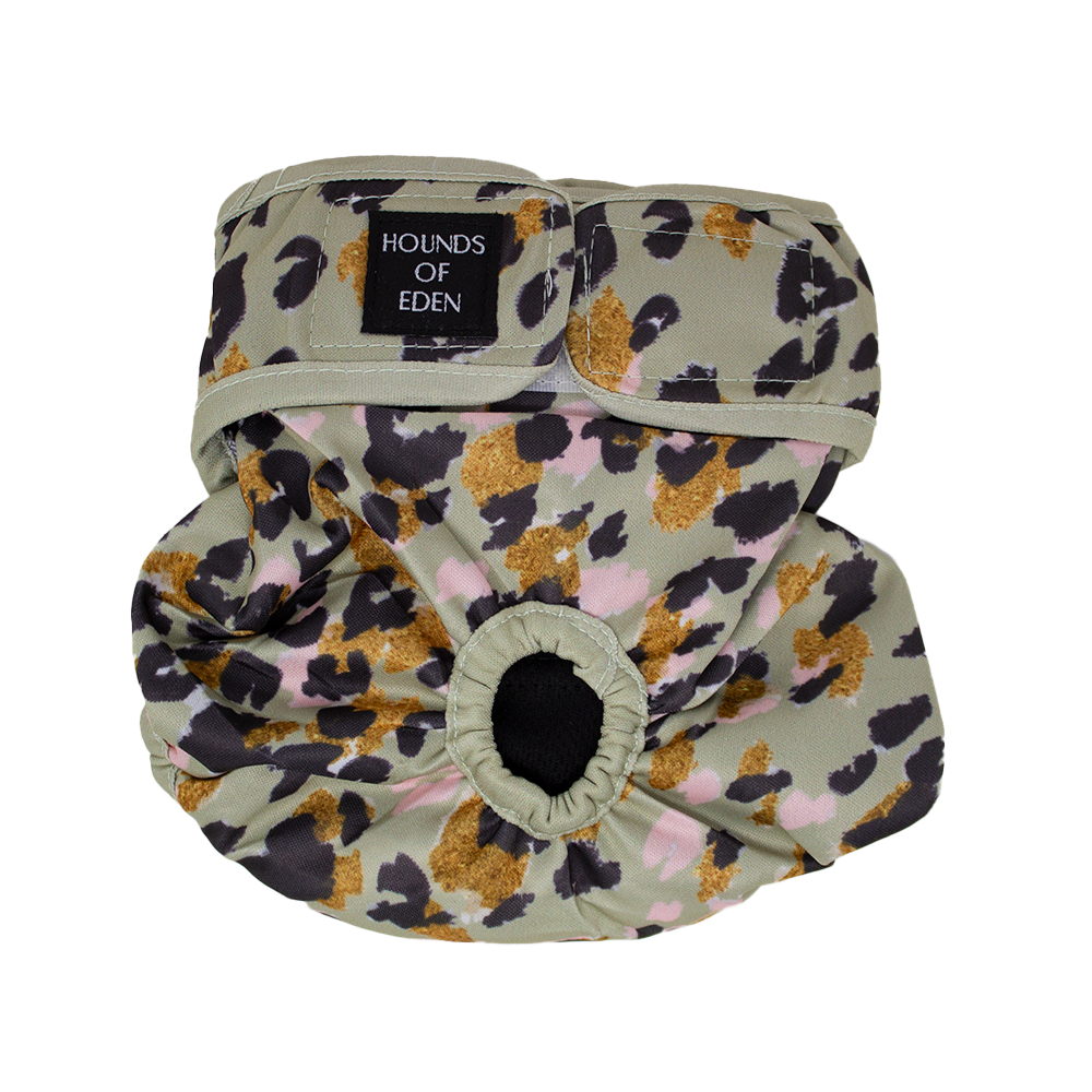 Sage Leopard Design Dog Season Hygiene Panties