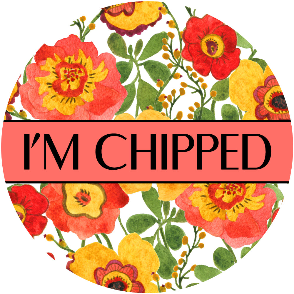 Autumn Blossom- Floral Poppy Flower Pet Tag
