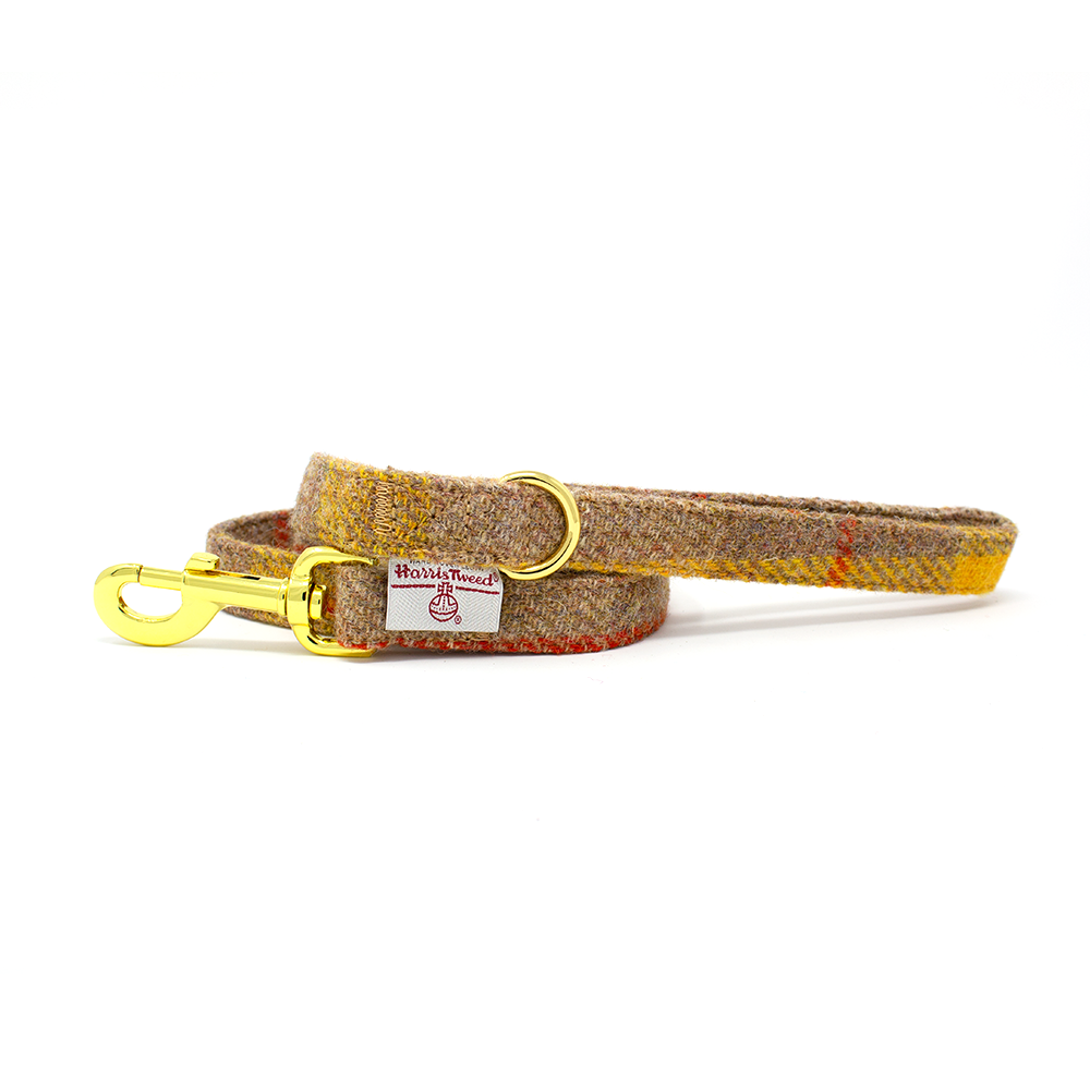 'Honey' Harris Tweed Dog Lead