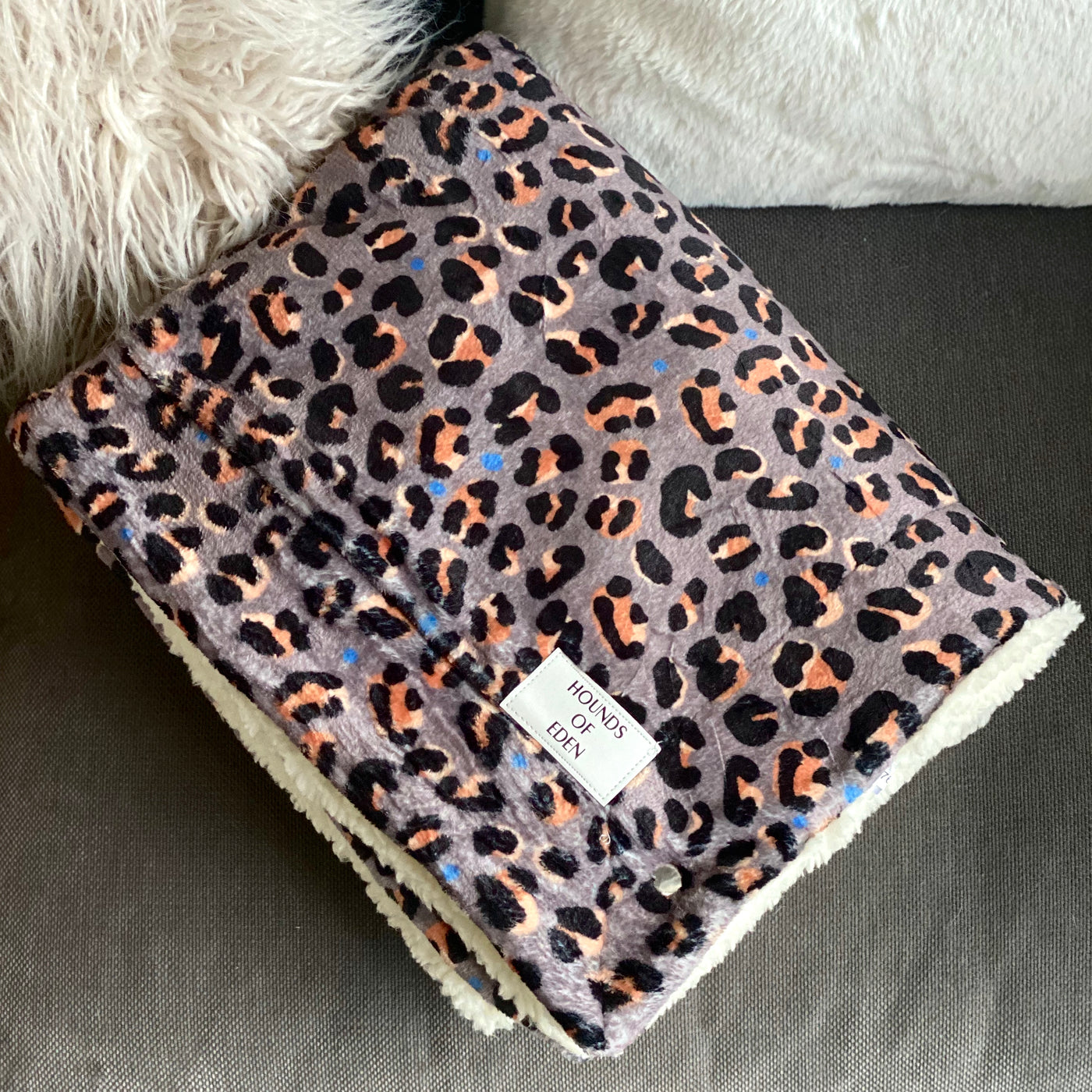 Steel Leopard Snuggle Blanket