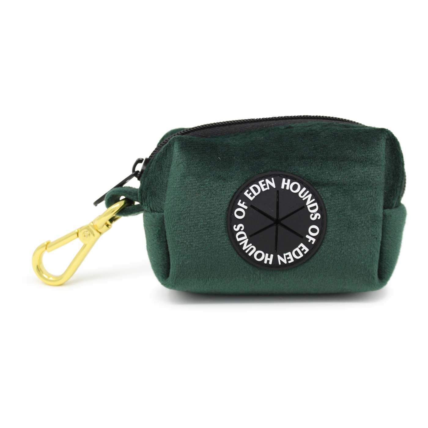 Olive Green Velvet Poop Bag/Treat Holder