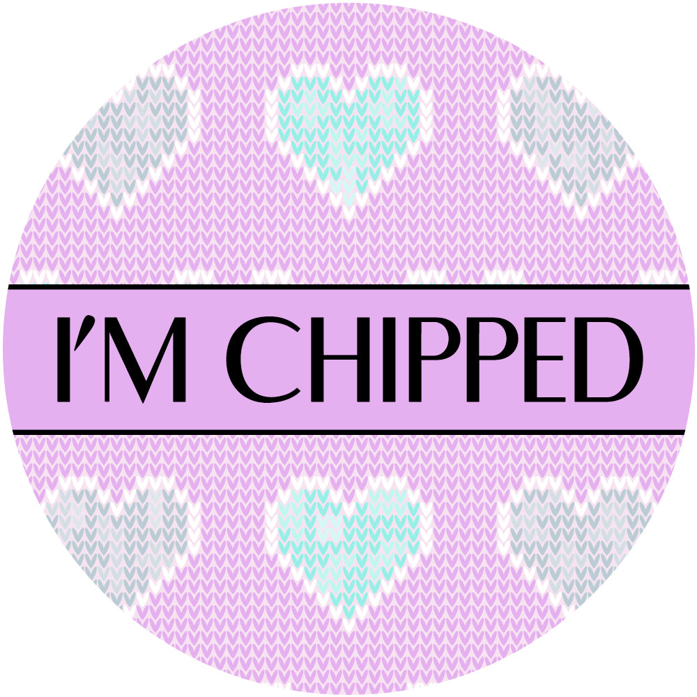 Don’t Go Barking My Heart - Pink and Teal Wolly Jumper Effect Pet Tag