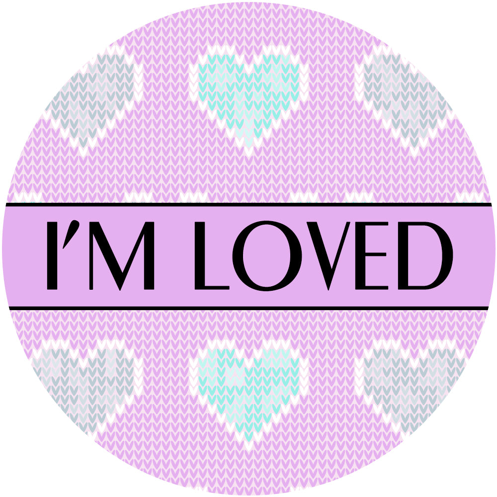 Don’t Go Barking My Heart - Pink and Teal Wolly Jumper Effect Pet Tag