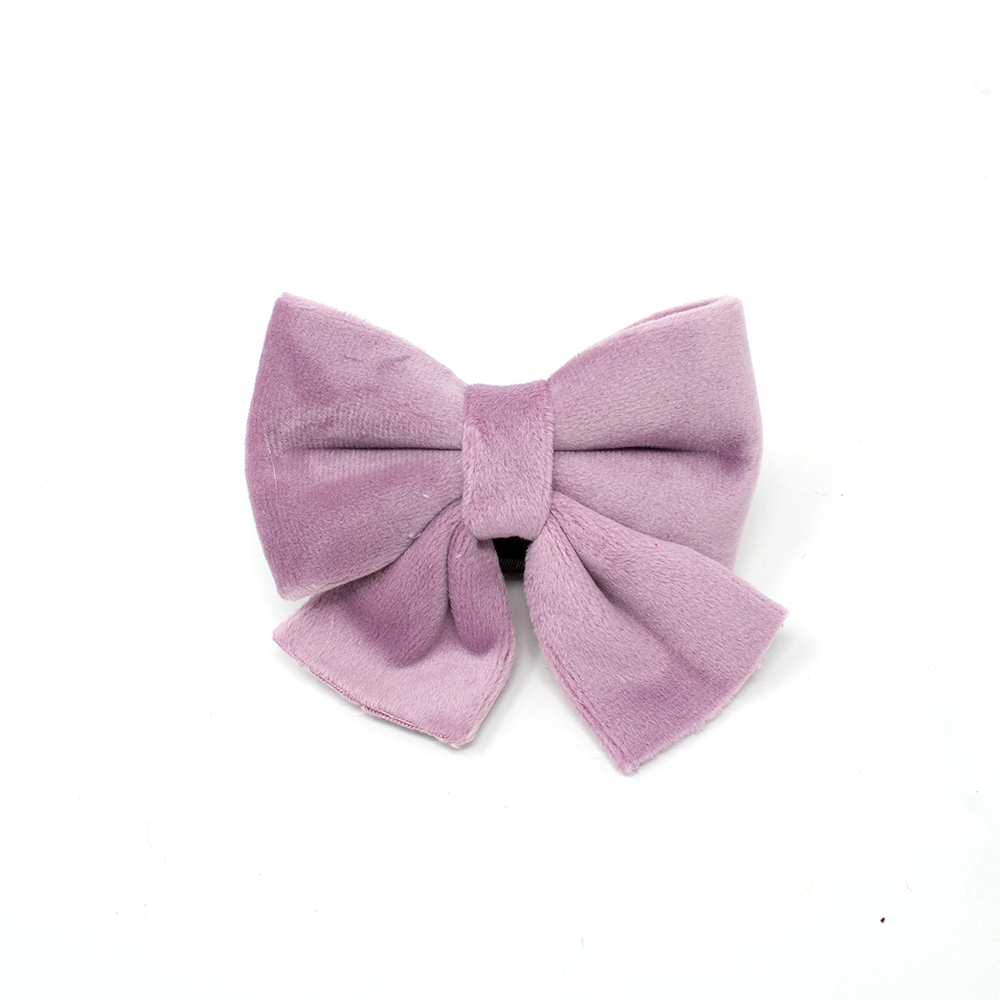 Lilac Dreams - Lilac Velvet Dog Collar with Rose Gold Metal Hardware