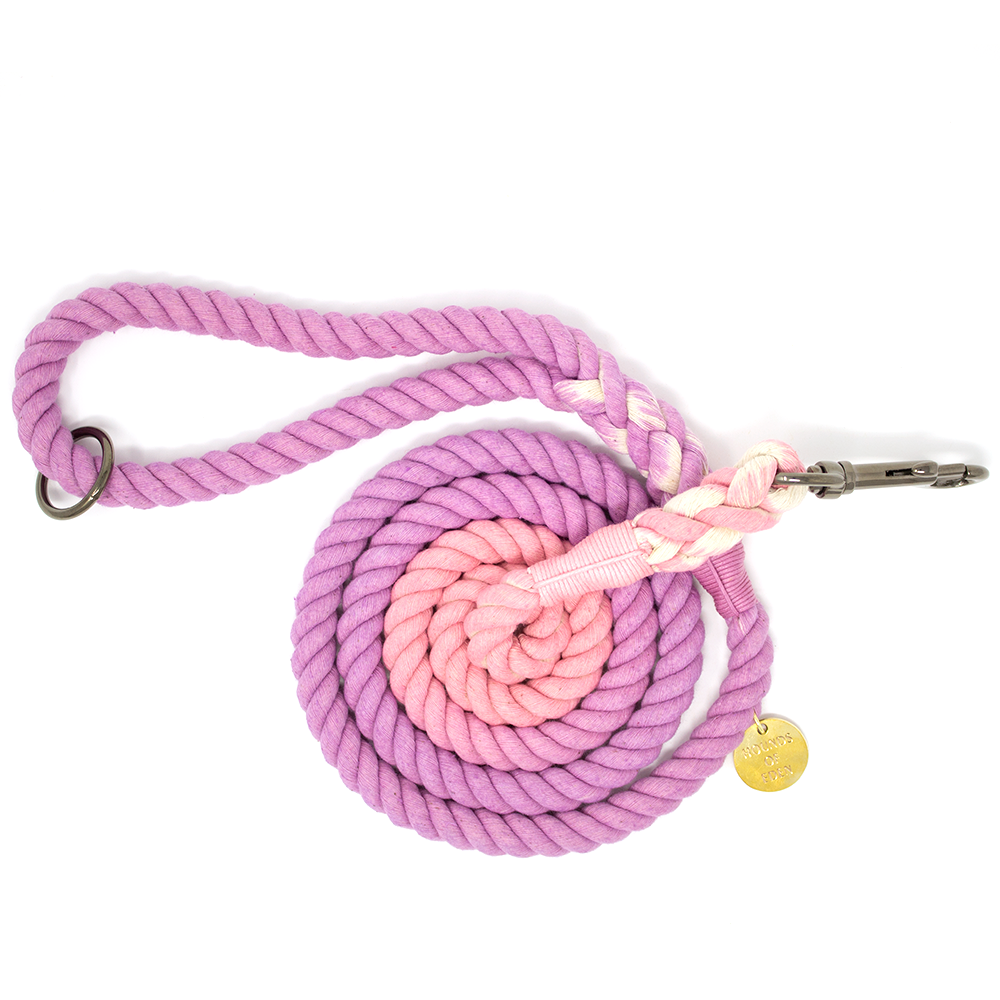 Ombre Lilac & Pink Cotton Rope Lead
