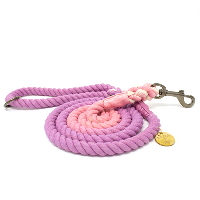 Ombre Lilac & Pink Cotton Rope Lead