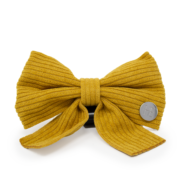 Mustard Yellow Corduroy Sailor Bow Tie