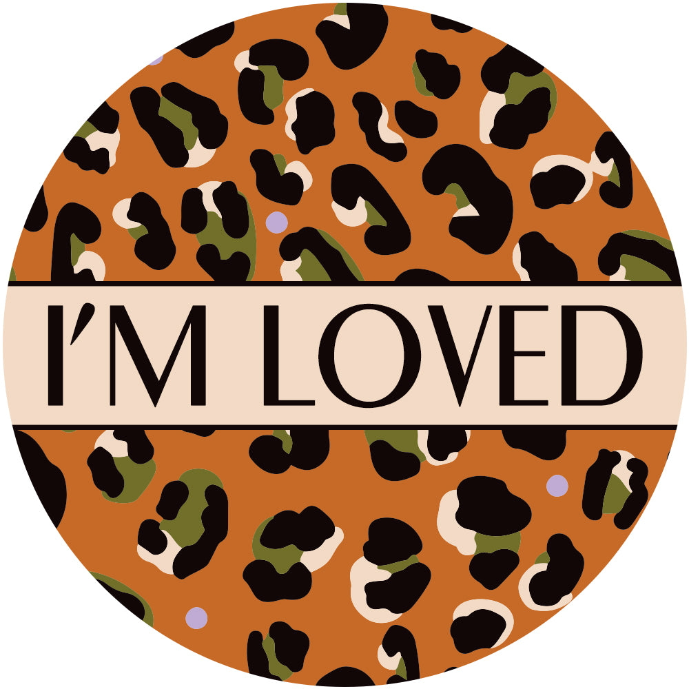 Orange Leopard Pet Tag