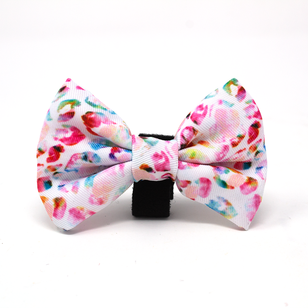 Jewel Leopard -Leopard Dog Bow Tie
