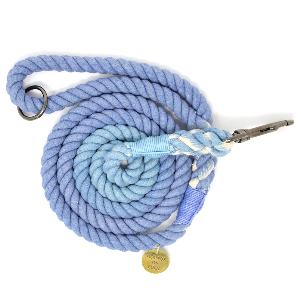 Pastel Blue Cotton Rope Lead