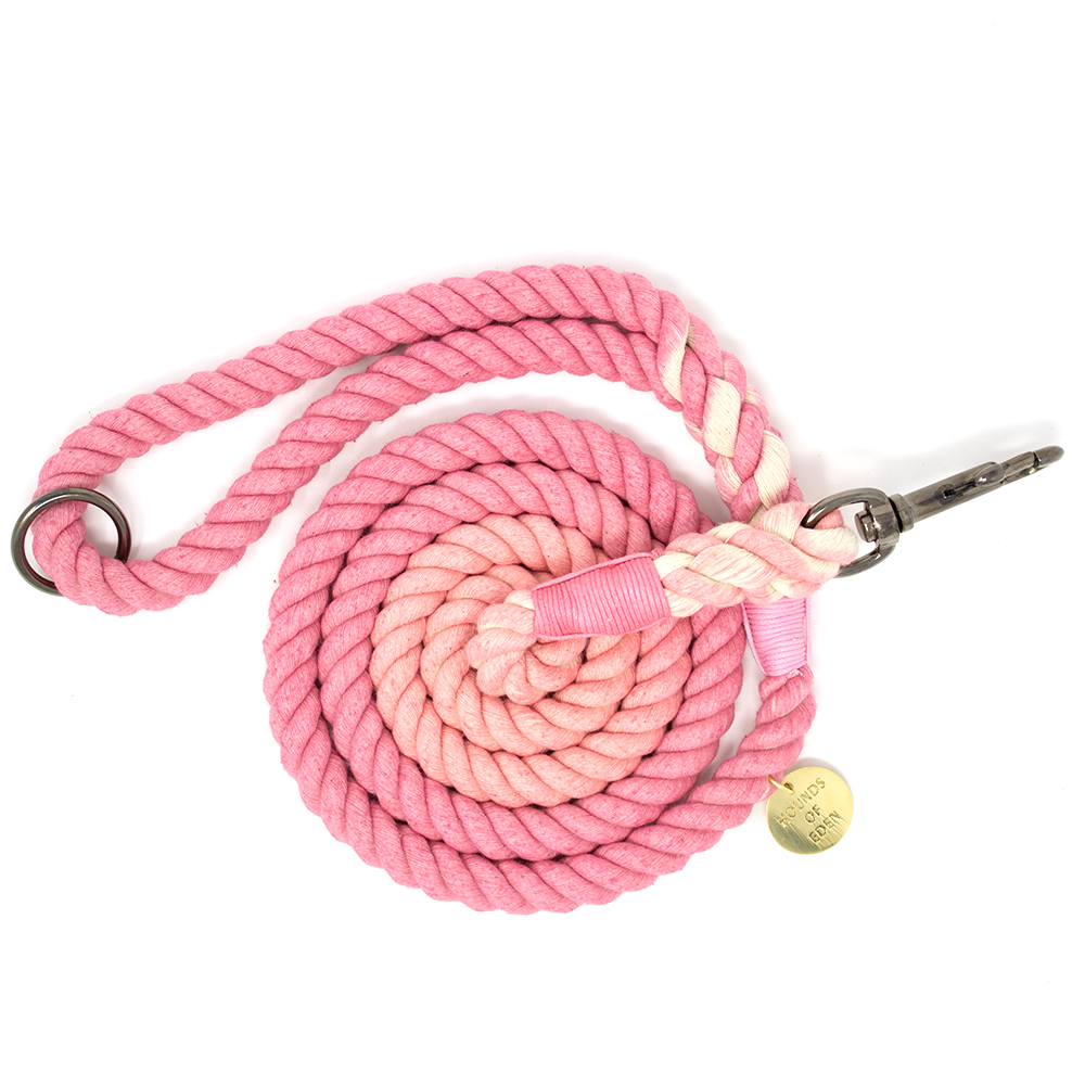 Pastel Pink Cotton Rope Lead