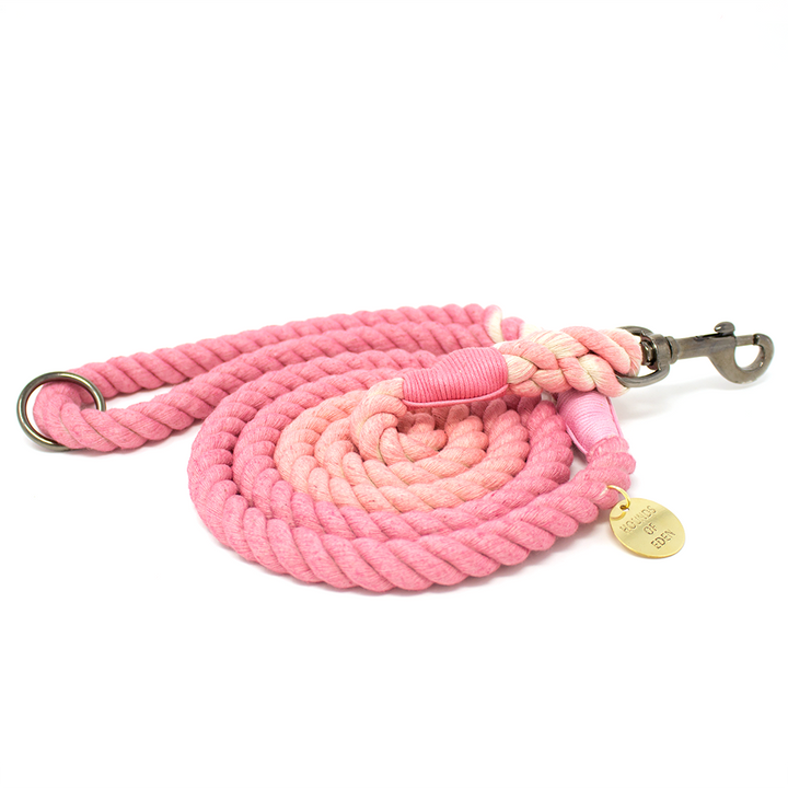 Pastel Pink Cotton Rope Lead