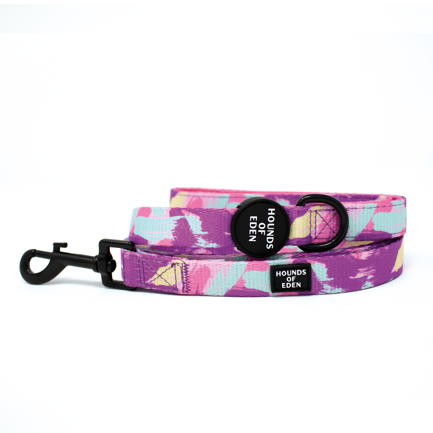 'Blush it Off' - Pink, Purple, Pastel Mint & Lemon Camo Pattern Dog Collar