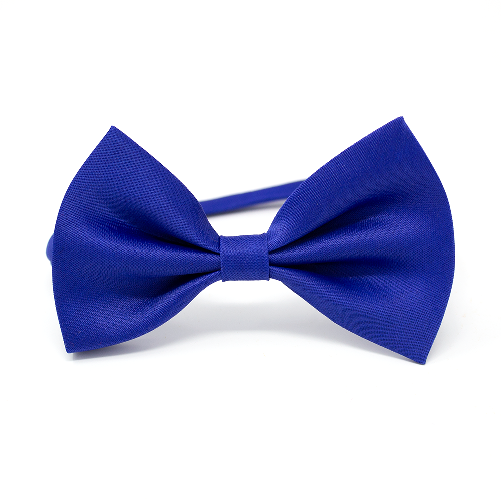 Royal Blue Satin Dog Bow Tie