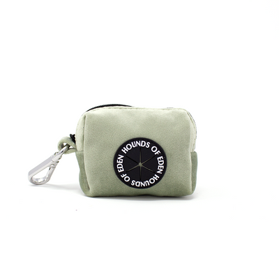 Sage Mist - Green Velvet Dog Harness with Silver Metal Hardware