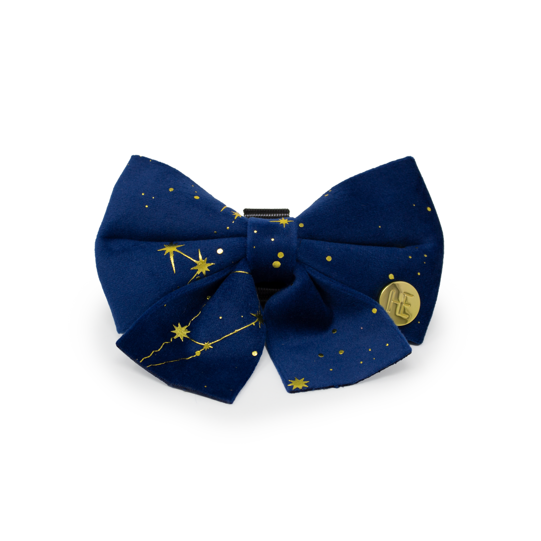 Sapphire Stars Velvet Sailor Bow Tie