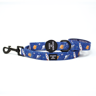 'Space Out' - Blue Starlight Space Pattern Dog Lead