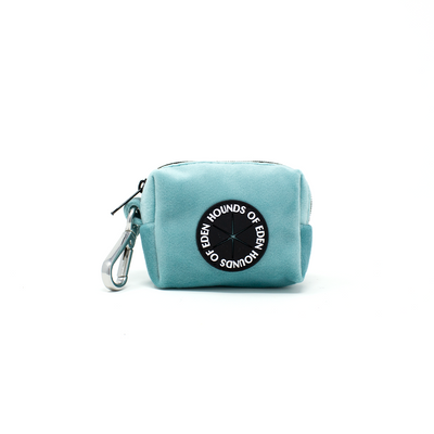 Tiffany's - Light Teal Velvet Dog Harness with Silver Metal Hardware
