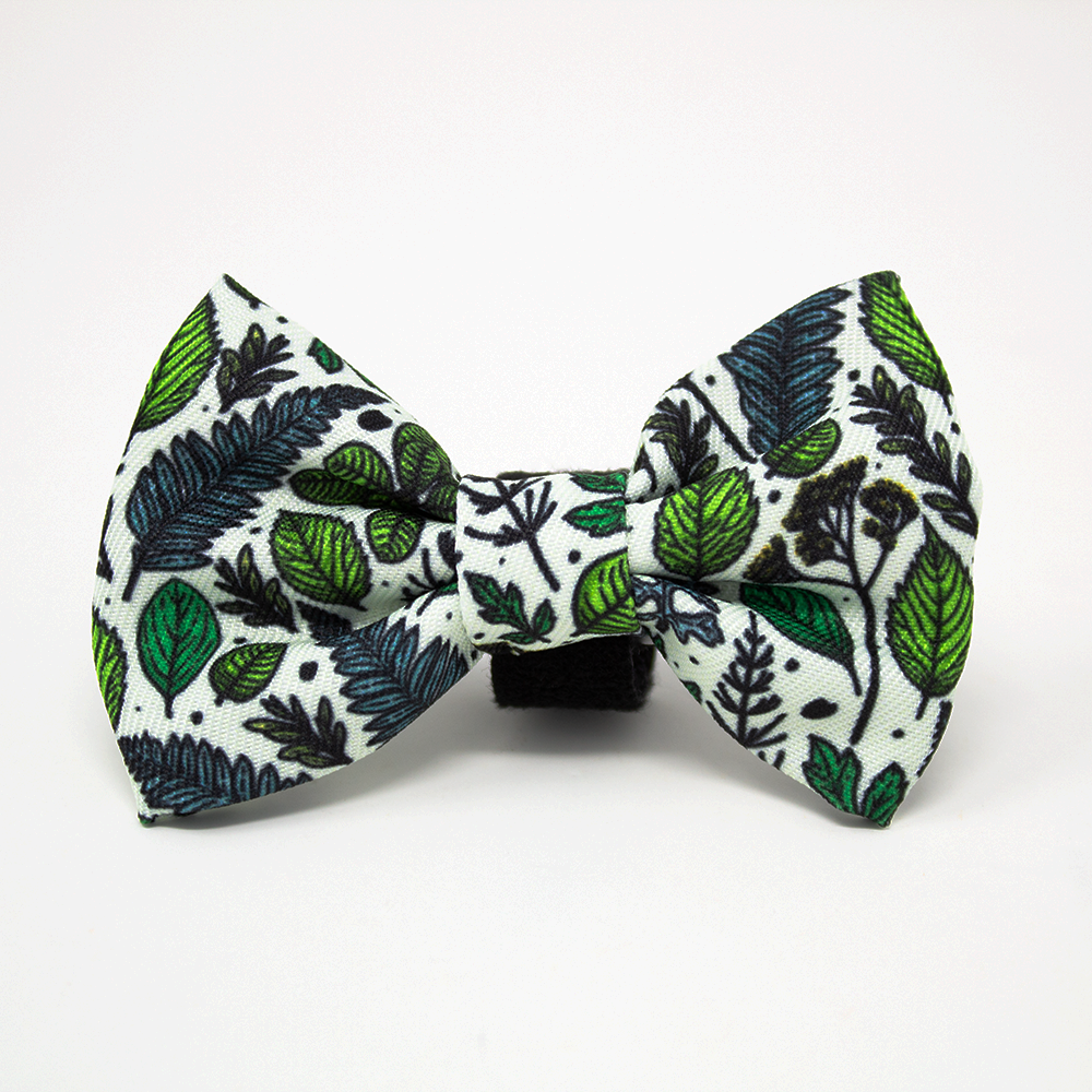 Ferntastic - Green Botanical Dog Bow Tie