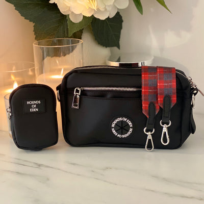Ulti-Mate Dog Walking Bag - Black - Silver Hardware