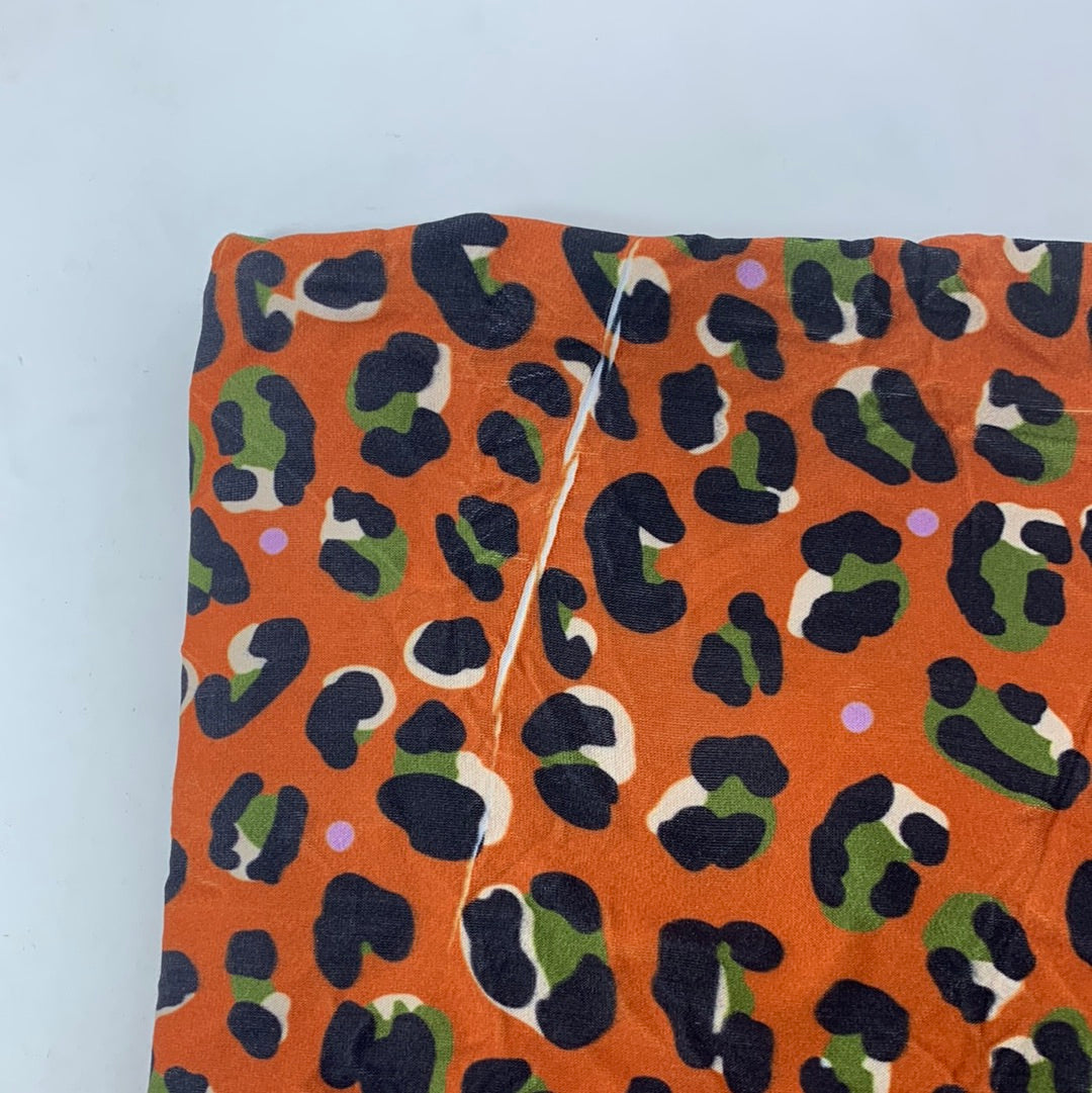 OUTLET-LARGE BURNT ORANGE LEOPARD DOG SNOOD-0163